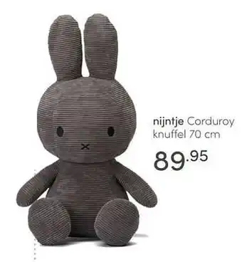 Baby & Tiener Nijntje corduroy knuffel aanbieding