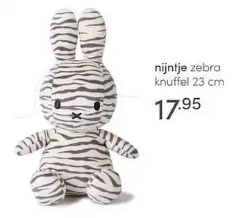 Baby & Tiener Nijntje zebra knuffel aanbieding