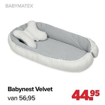 Baby-Dump Babymatex babynest velvet aanbieding