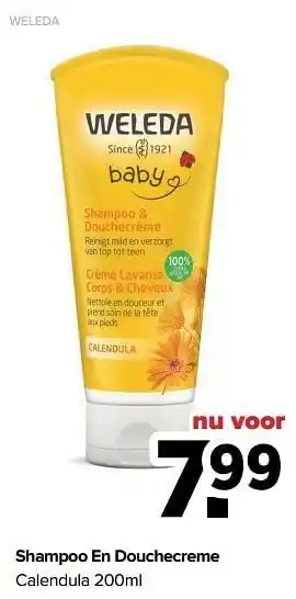 Weleda shampoo en douchecreme calendula
