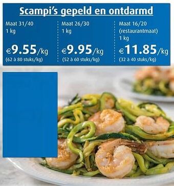 Aronde Scampi’s gepeld en ontdarmd aanbieding