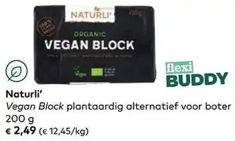 Bio Planet Naturli’ vegan block plantaardig alternatief voor boter aanbieding