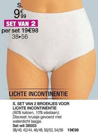 Damart Set van 2 broekjes voor lichte incontinentie aanbieding
