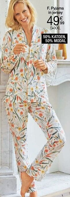 Damart Pyjama in jersey aanbieding