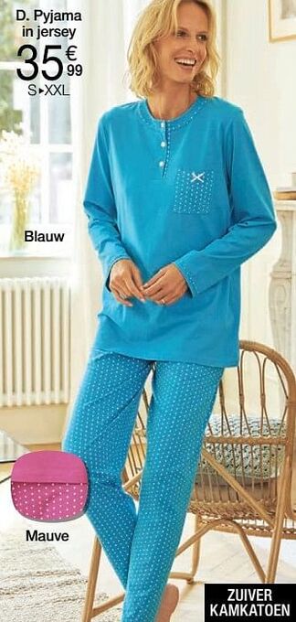 Damart Pyjama in jersey aanbieding