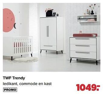 Twf trendy ledikant, commode en kast