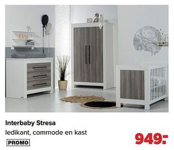 Interbaby stresa ledikant, commode en kast