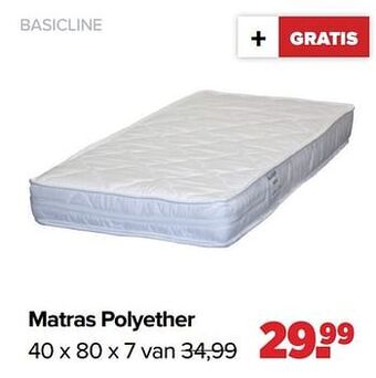 Baby-Dump Basicline matras polyether aanbieding
