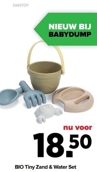 Baby-Dump Bio tiny zand + water set aanbieding
