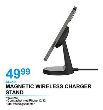 AUVA Belkin magnetic wireless charger stand wib003vfbk aanbieding
