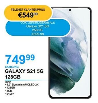 AUVA Samsung galaxy s21 5g 128gb aanbieding