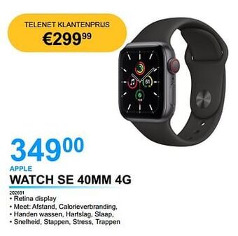 AUVA Apple watch se 40mm 4g aanbieding