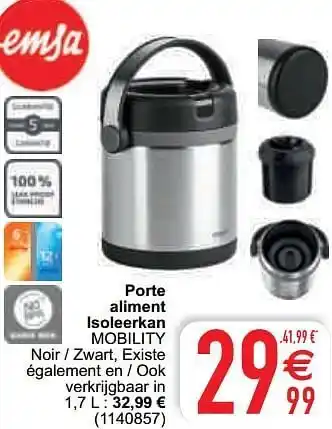 Porte aliment isoleerkan mobility
