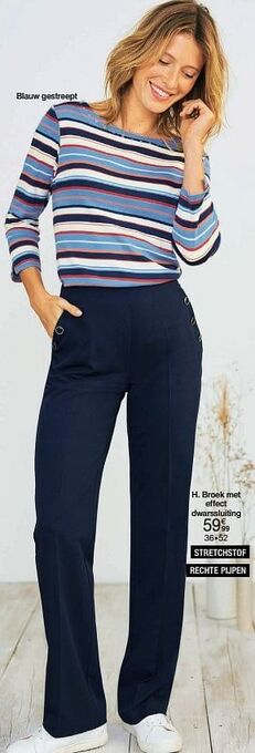 Damart Broek met effect dwarssluiting aanbieding