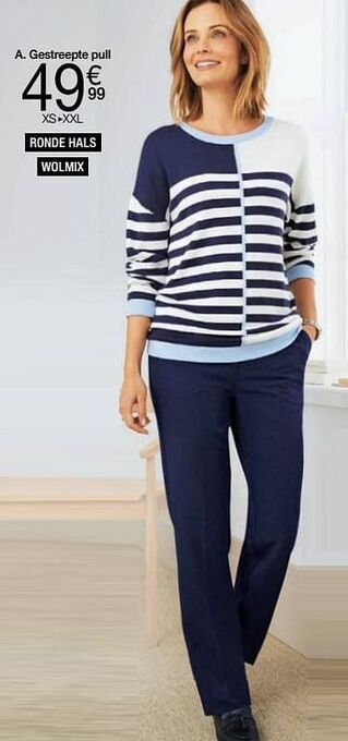 Damart Gestreepte pull aanbieding