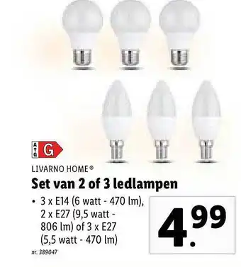 Lidl 2 Of 3 Ledlampen aanbieding