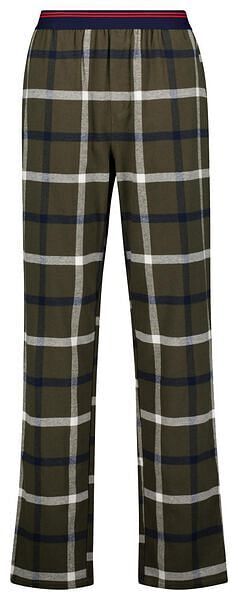 HEMA HEMA Heren Pyjamabroek Flannel Ruiten Legergroen (legergroen) aanbieding