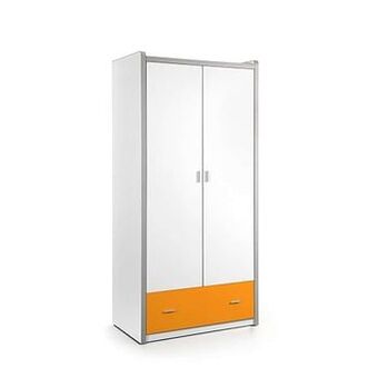 Leen Bakker Vipack 2-deurs kleerkast Bonny - oranje - 202x97x60 cm - Leen Bakker aanbieding