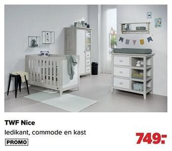 Baby-Dump Twf nice ledikant, commode en kast aanbieding
