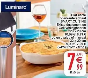 Cora Plat carré vierkante schaal smart cuisine 26x26cm aanbieding
