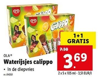 Lidl Waterijsjes calippo aanbieding