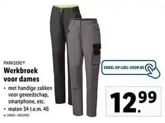 Lidl Werkbroek voor dames aanbieding