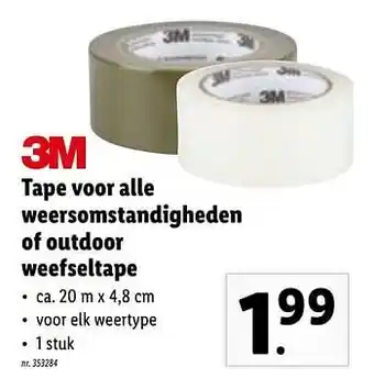 Lidl Tape voor alle weersomstandigheden of outdoor weefseltape aanbieding