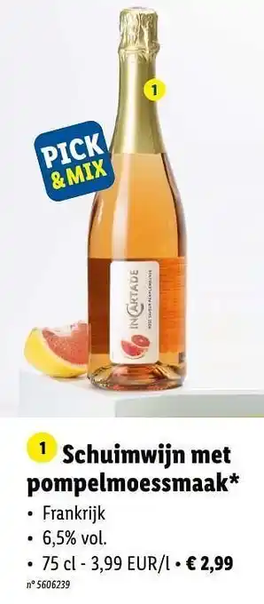 Schuimwijn met pompelmoessmaak