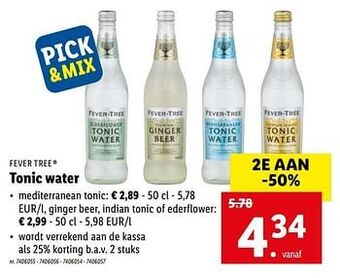 Lidl Tonic water aanbieding