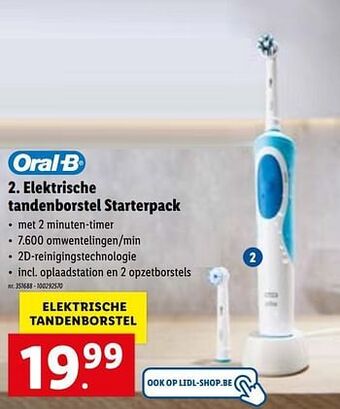 Lidl Elektrische tandenborstel starterpack aanbieding