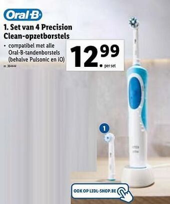 Set van 4 precision clean-opzetborstels
