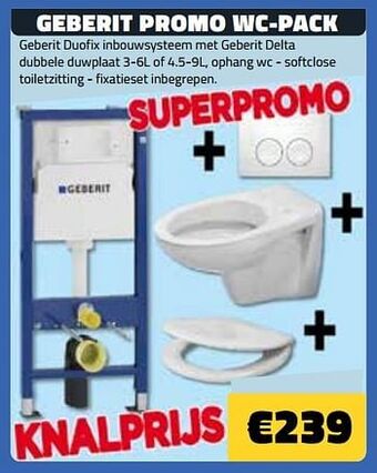 Bouwcenter Frans Vlaeminck Geberit promo wc-pack aanbieding