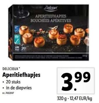 Lidl Aperitiefhapjes aanbieding