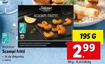 Lidl Scampi fritti aanbieding