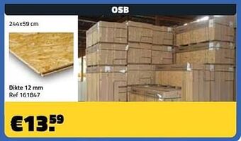 Bouwcenter Frans Vlaeminck Osb dikte 12 mm aanbieding