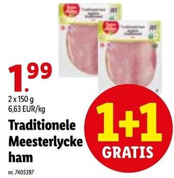 Lidl Traditionele meesterlycke ham aanbieding