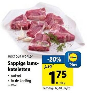 Lidl Sappige lamskoteletten aanbieding