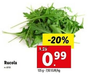 Lidl Rucola aanbieding
