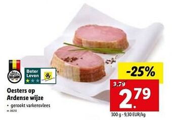 Lidl Oesters op ardense wijze aanbieding