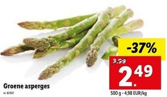 Lidl Groene asperges aanbieding