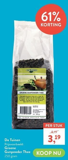 Groene gunpowder thee