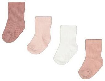 HEMA HEMA Babysokken Rib - 4 Paar Roze (roze) aanbieding