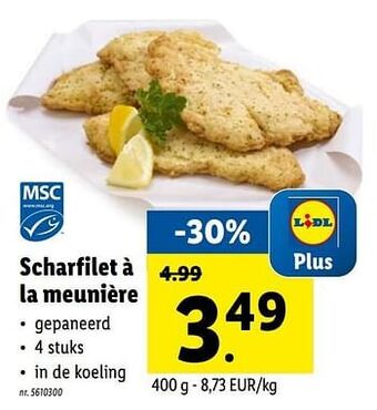 Lidl Scharfilet à la meunière aanbieding