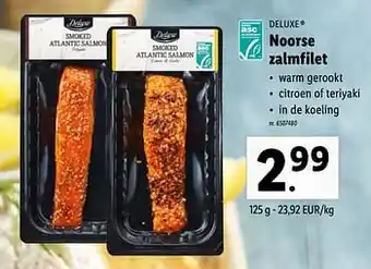 Lidl Noorse zalmfilet aanbieding