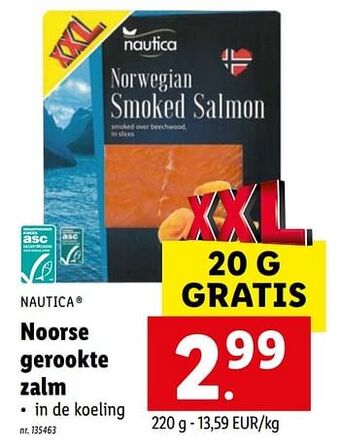 Lidl Noorse gerookte zalm aanbieding