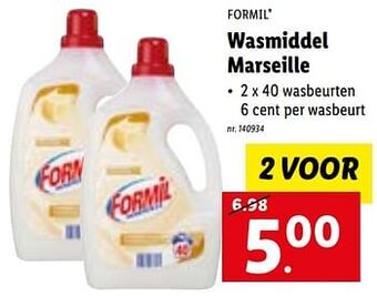 Lidl Wasmiddel marseille aanbieding