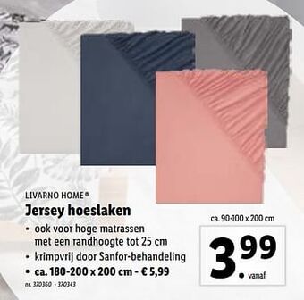 Lidl Jersey hoeslaken aanbieding