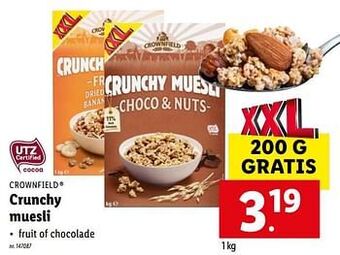 Lidl Crunchy muesli aanbieding
