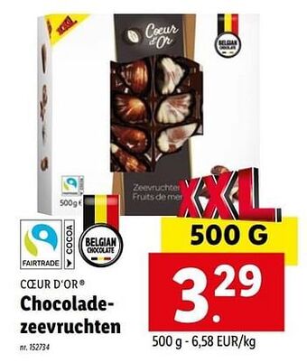 Lidl Chocoladezeevruchten aanbieding