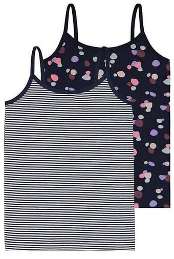 HEMA HEMA Kinderhemden Stip/streep - 2 Stuks Donkerblauw (donkerblauw) aanbieding
